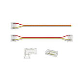 10mm 3 - Pin Connectors Kit for RGB IC SPI COB LED Strip Light IP20 - House of LEDS